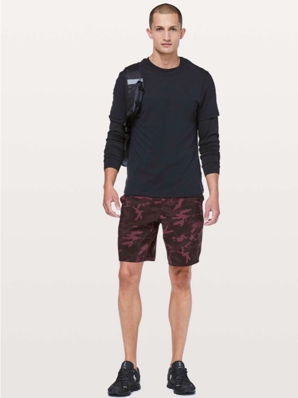 Lululemon Pace Breaker Short *9” Incognito Camo Red Multi SZ M